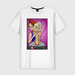 Футболка slim-fit Ghostbusters - Egon and Janine, цвет: белый