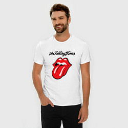 Футболка slim-fit Rolling Stones - logo, цвет: белый — фото 2