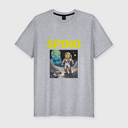 Футболка slim-fit Pino на луне, цвет: меланж