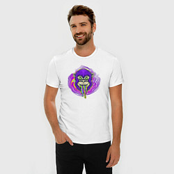 Футболка slim-fit Purple monkey, цвет: белый — фото 2