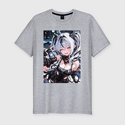 Футболка slim-fit Jetavie Punishing Gray Raven, цвет: меланж