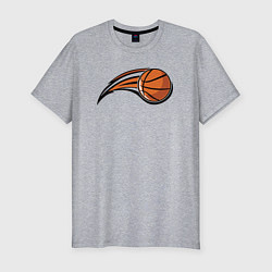 Футболка slim-fit Basketball shot, цвет: меланж