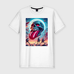 Футболка slim-fit Rolling Stones - skull transformation, цвет: белый