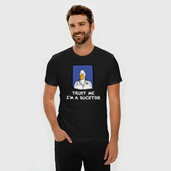 Футболка slim-fit Доктор утка, цвет: черный — фото 2