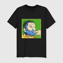 Футболка slim-fit Volfovich ART, цвет: черный