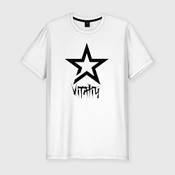 Футболка slim-fit Vitaliy - star, цвет: белый