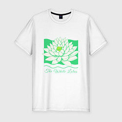 Мужская slim-футболка The white lotus-green