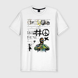 Футболка slim-fit Che Guevara граффити, цвет: белый