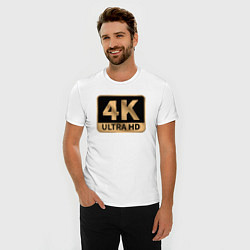 Футболка slim-fit 4K Ultra высокое качество, цвет: белый — фото 2
