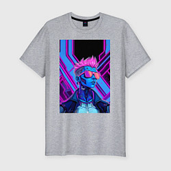 Мужская slim-футболка Неоновые панки