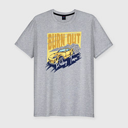 Футболка slim-fit Burn out, цвет: меланж