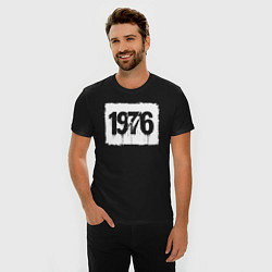 Футболка slim-fit 1976 год в стиле трафаретной печати, цвет: черный — фото 2