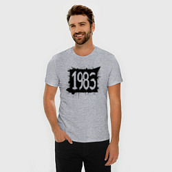 Футболка slim-fit 1986: Год в стиле граффити, цвет: меланж — фото 2