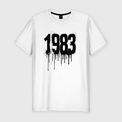 Мужская slim-футболка 1983 год в стиле граффити