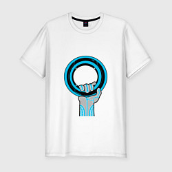 Футболка slim-fit Tron disk, цвет: белый