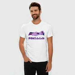 Футболка slim-fit Понедельник для пони Твайлайт Спаркл, цвет: белый — фото 2