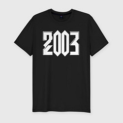 Футболка slim-fit 2003 год в стиле ретро, цвет: черный