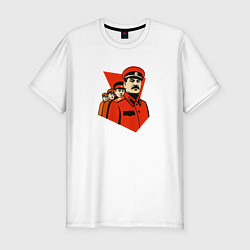 Футболка slim-fit За Родину - за Сталина, цвет: белый
