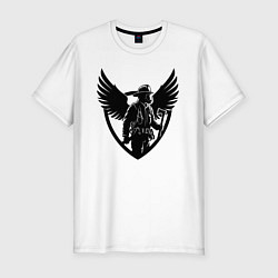 Футболка slim-fit Огненный страж с крыльями, цвет: белый