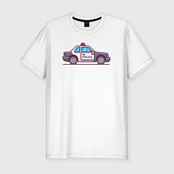 Мужская slim-футболка Police car