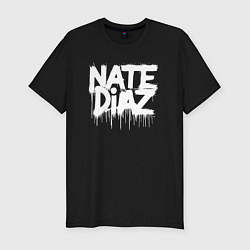 Мужская slim-футболка Граффити логотип Нейт Диас