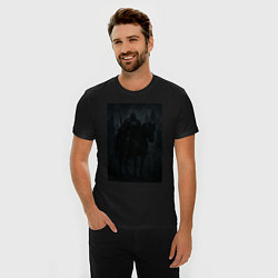 Футболка slim-fit Рыцарь тьмы - dark fantasy, цвет: черный — фото 2