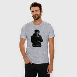 Футболка slim-fit XXXTentacion грустный, цвет: меланж — фото 2