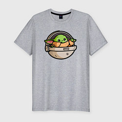 Мужская slim-футболка Yoda baby