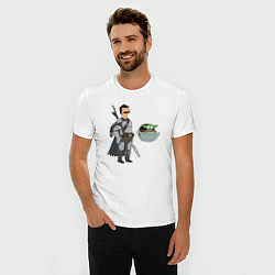 Футболка slim-fit Мандалорец Боб, цвет: белый — фото 2