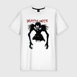 Футболка slim-fit Death note Ryuk - темный, цвет: белый
