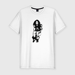 Футболка slim-fit Оззи Осборн на унитазе, цвет: белый