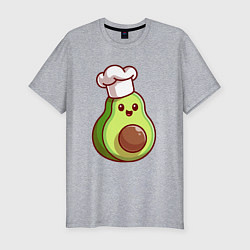 Мужская slim-футболка Повар авокадо