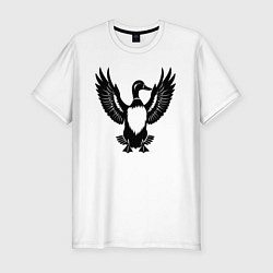 Футболка slim-fit Черная утка, цвет: белый