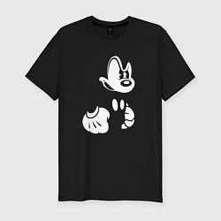 Футболка slim-fit Микки Маус зол, цвет: черный