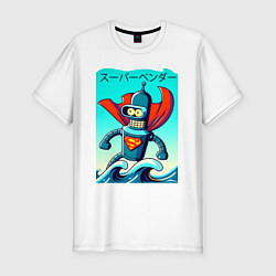Футболка slim-fit Super Bender - Japanese style, цвет: белый