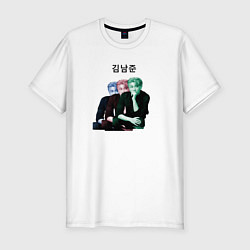 Футболка slim-fit RM BTS, цвет: белый