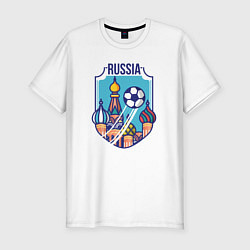 Футболка slim-fit Football - Russia, цвет: белый