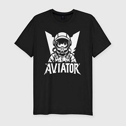 Футболка slim-fit Авиатор аниме, цвет: черный