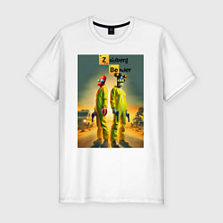 Мужская slim-футболка Zoidberg and Bender with pistols - Breaking bad