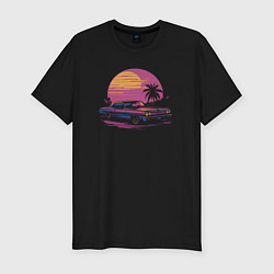 Футболка slim-fit Purple sunny car, цвет: черный