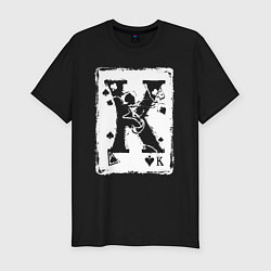 Футболка slim-fit Король треф в стиле граффити, цвет: черный