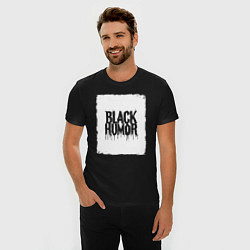 Футболка slim-fit Чёрный юмор в подтёках, цвет: черный — фото 2