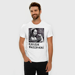 Футболка slim-fit Cecilia Gallerani - the lady with the ermine, цвет: белый — фото 2