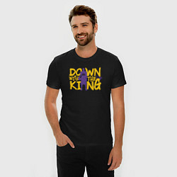 Футболка slim-fit Down with the king, цвет: черный — фото 2