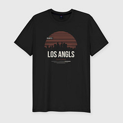 Футболка slim-fit LA California, цвет: черный