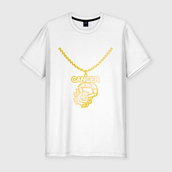 Футболка slim-fit Cancer Pendant, цвет: белый