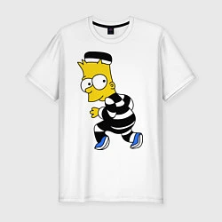 Мужская slim-футболка Заключенный Барт
