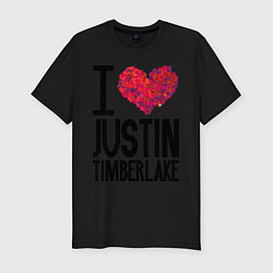 Мужская slim-футболка I love Justin Timberlake