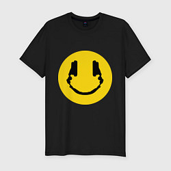 Футболка slim-fit Smile Music, цвет: черный