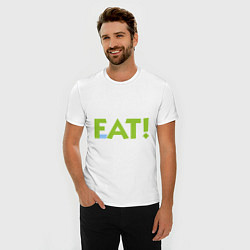Футболка slim-fit Есть (толстеть), цвет: белый — фото 2